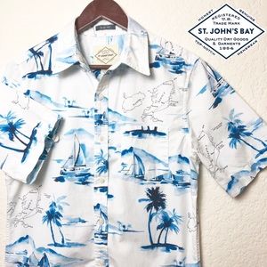 St Johns Bay Aloha Hawaiian Shirt Slim Fit 🤙😎🌴